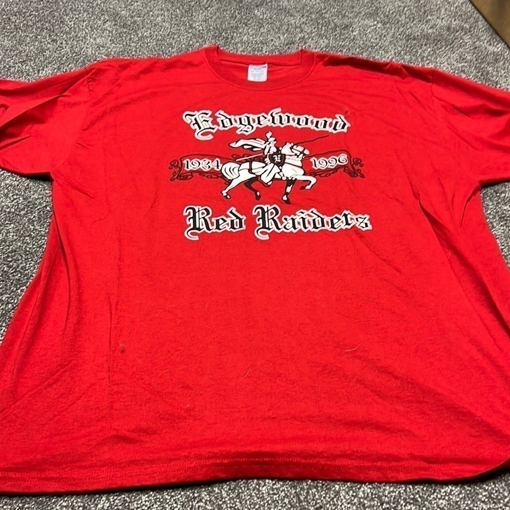 Edgewood Red Raiders Jerzees T - Shirt Sz 3XL